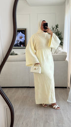 Robe brodée | Jaune