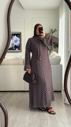 Robe à pois Kayna | Chocolat