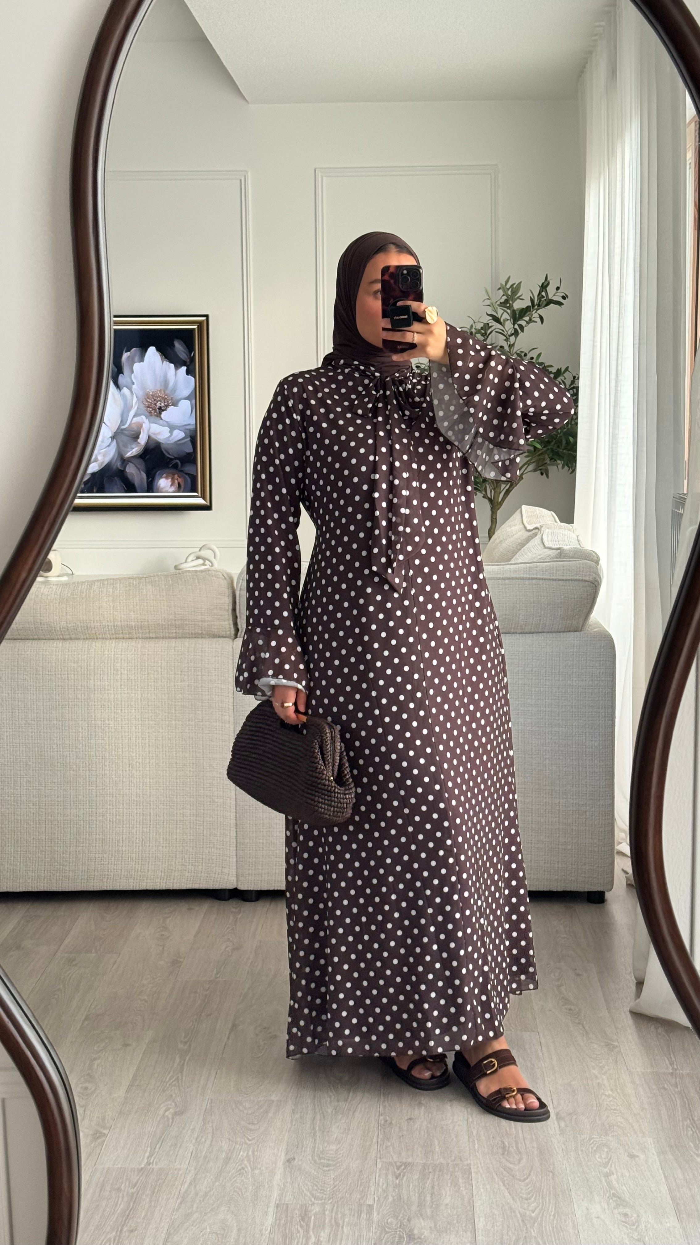 Robe à pois Kayna | Chocolat