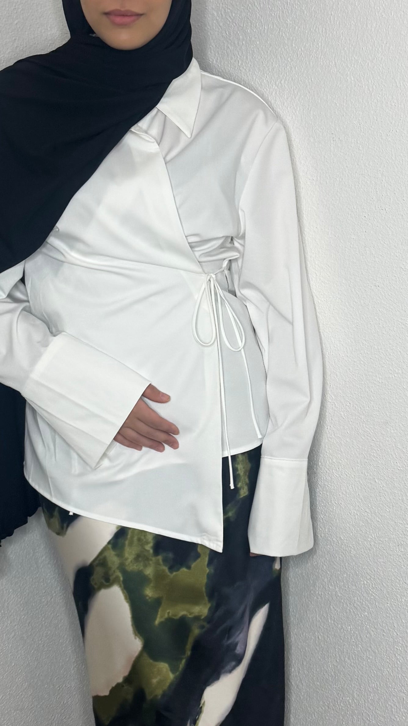 Chemise Cache-cœur blanche