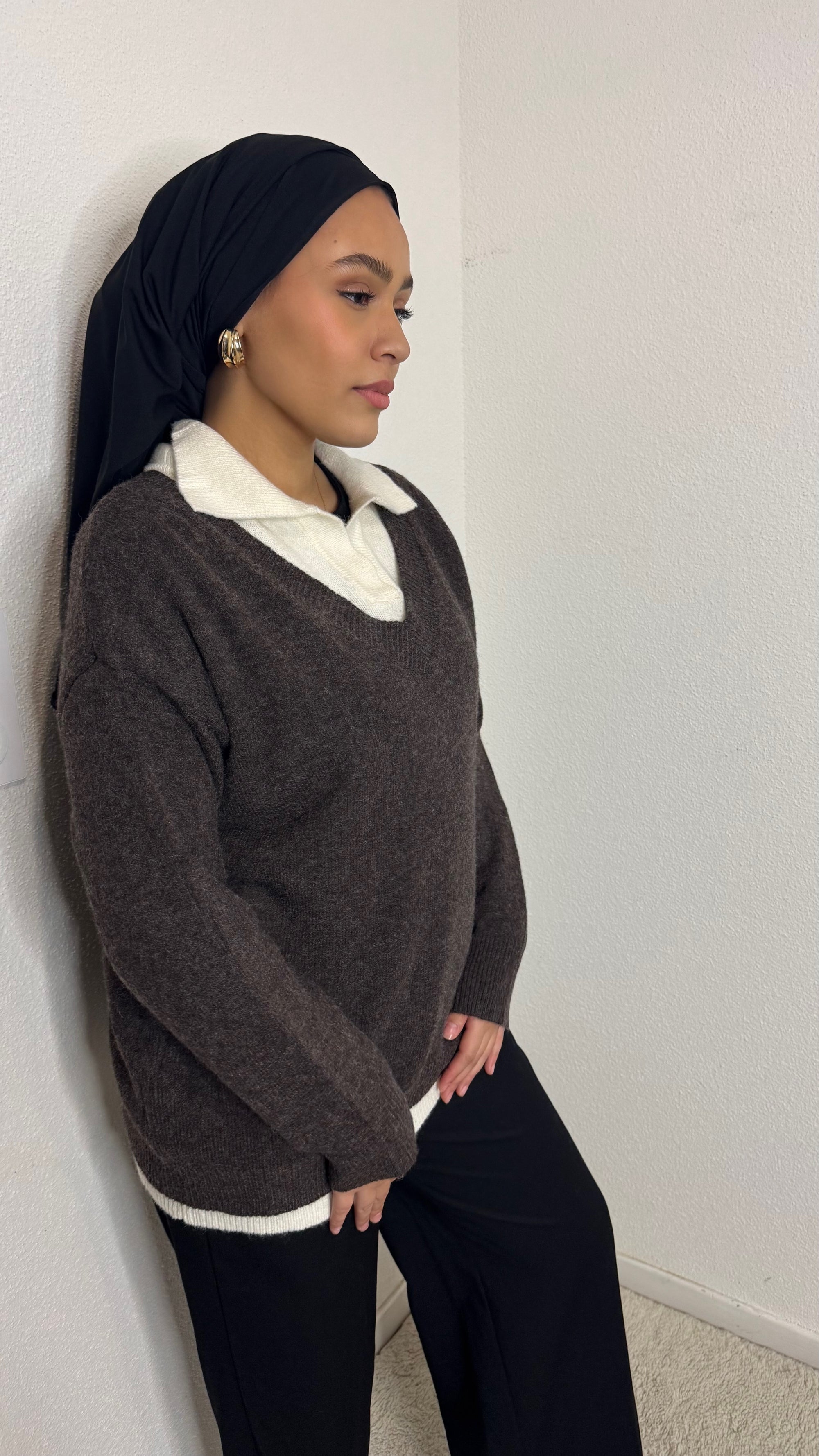 Pull Polo marron