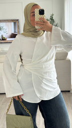 Chemise cache-coeur | Blanc