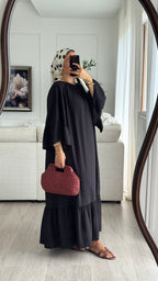 Robe à volant | noir