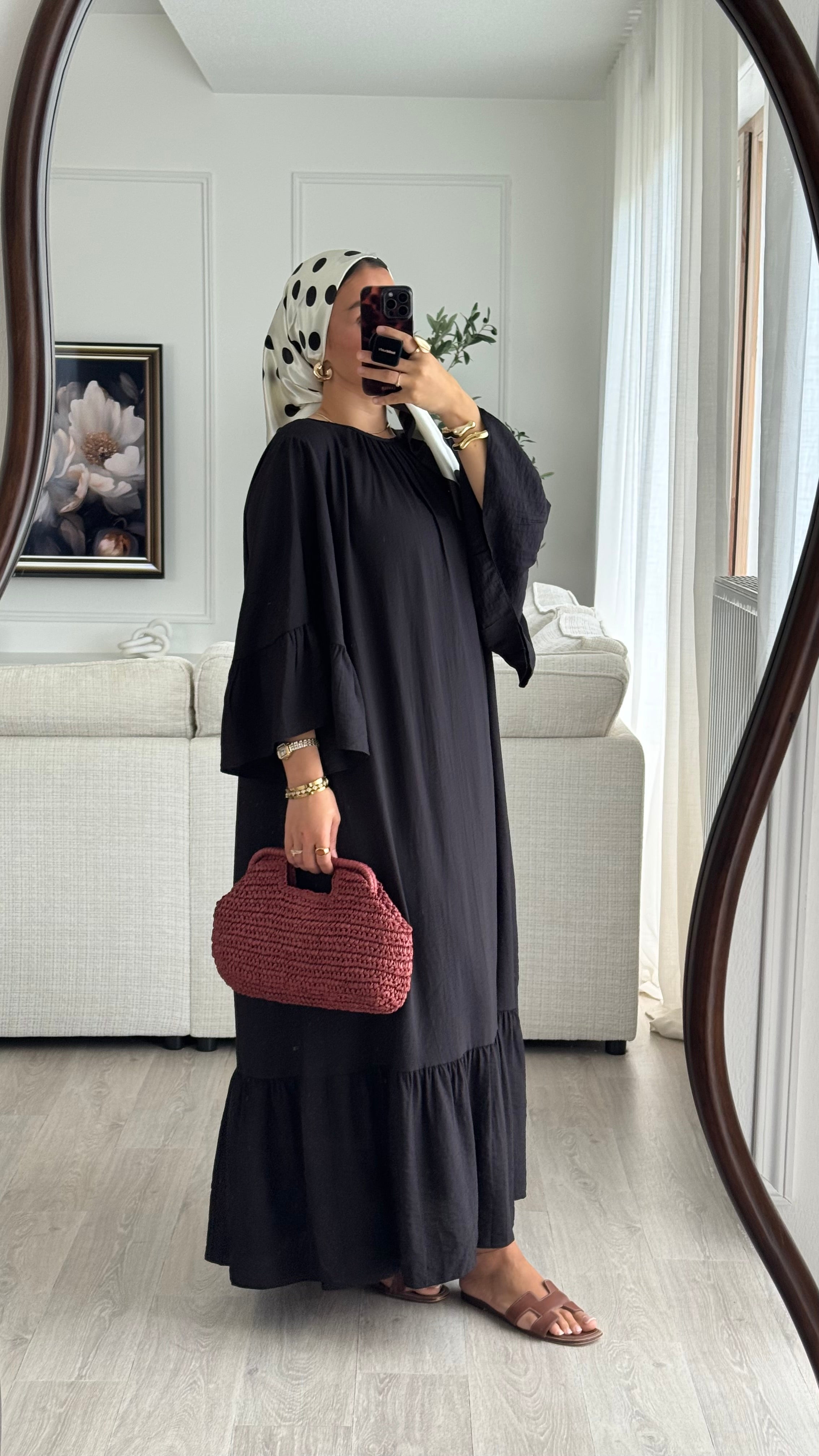 Robe à volant | noir