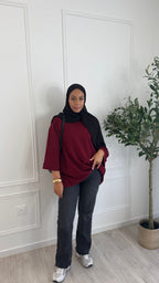T-Shirt oversize l Burgundy