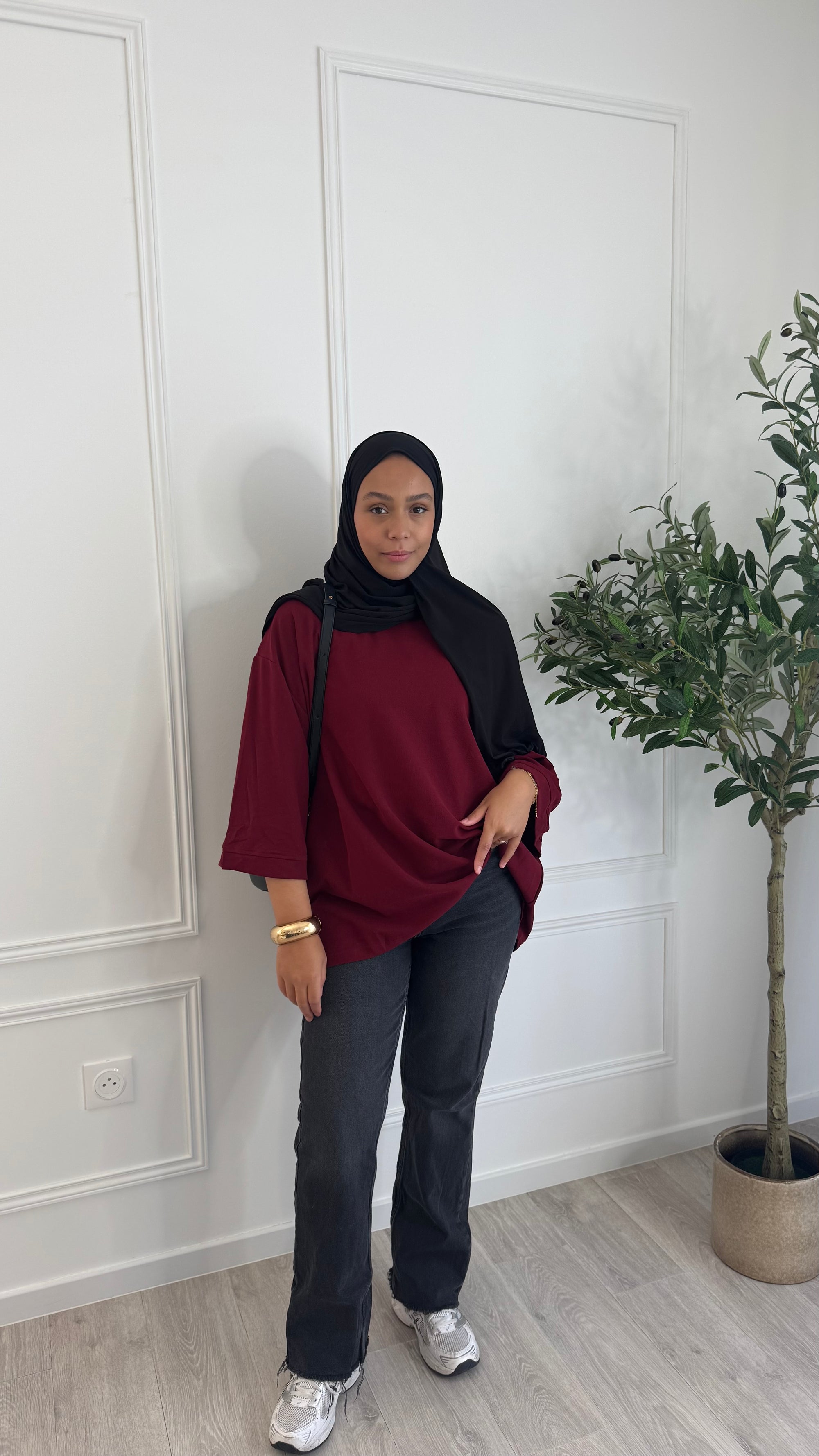 T-Shirt oversize l Burgundy