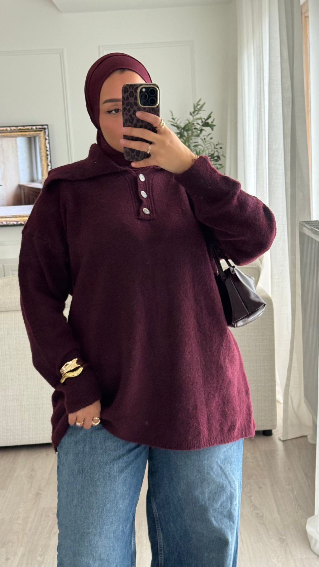 Pull Polo | Bordeaux