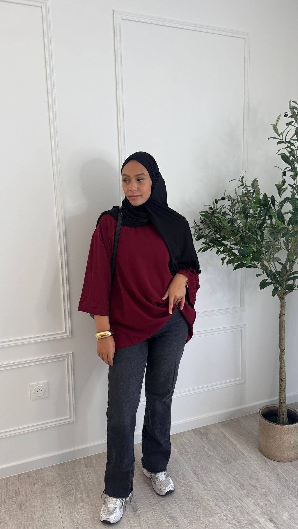 T-Shirt oversize l Burgundy