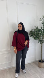 T-Shirt oversize l Burgundy
