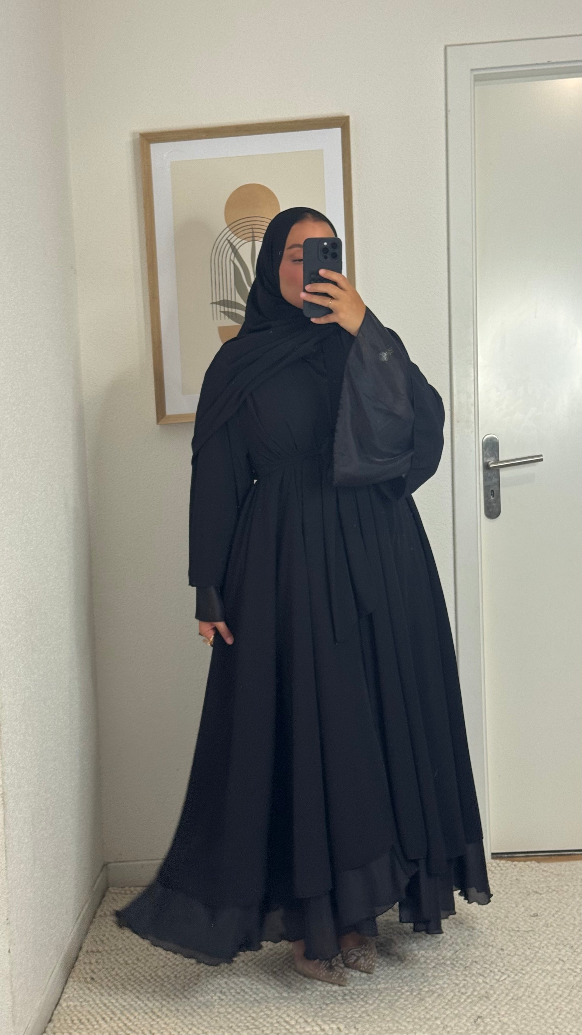 Abaya Shayn réversible | Noir