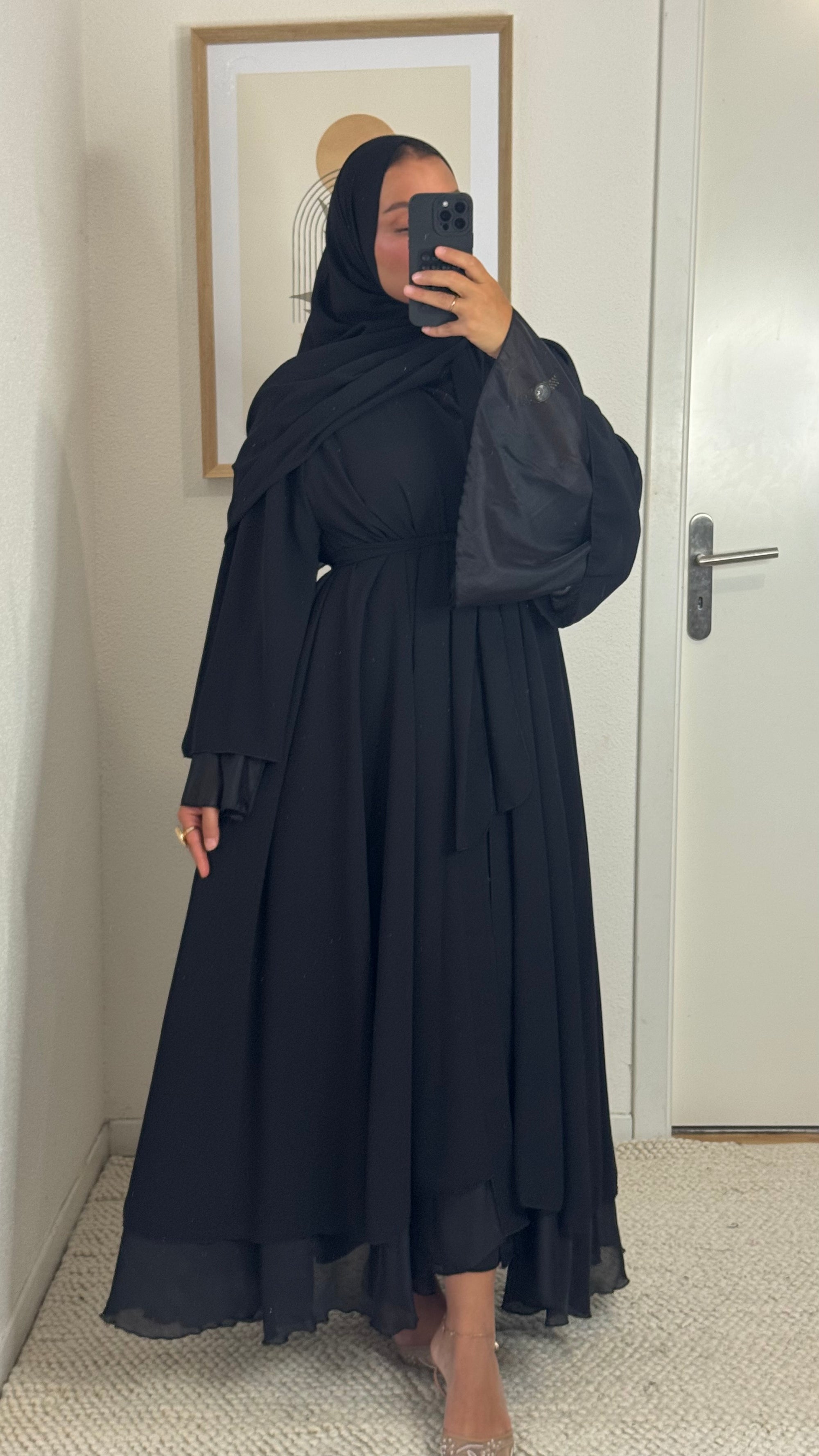 Abaya Shayn réversible | Noir