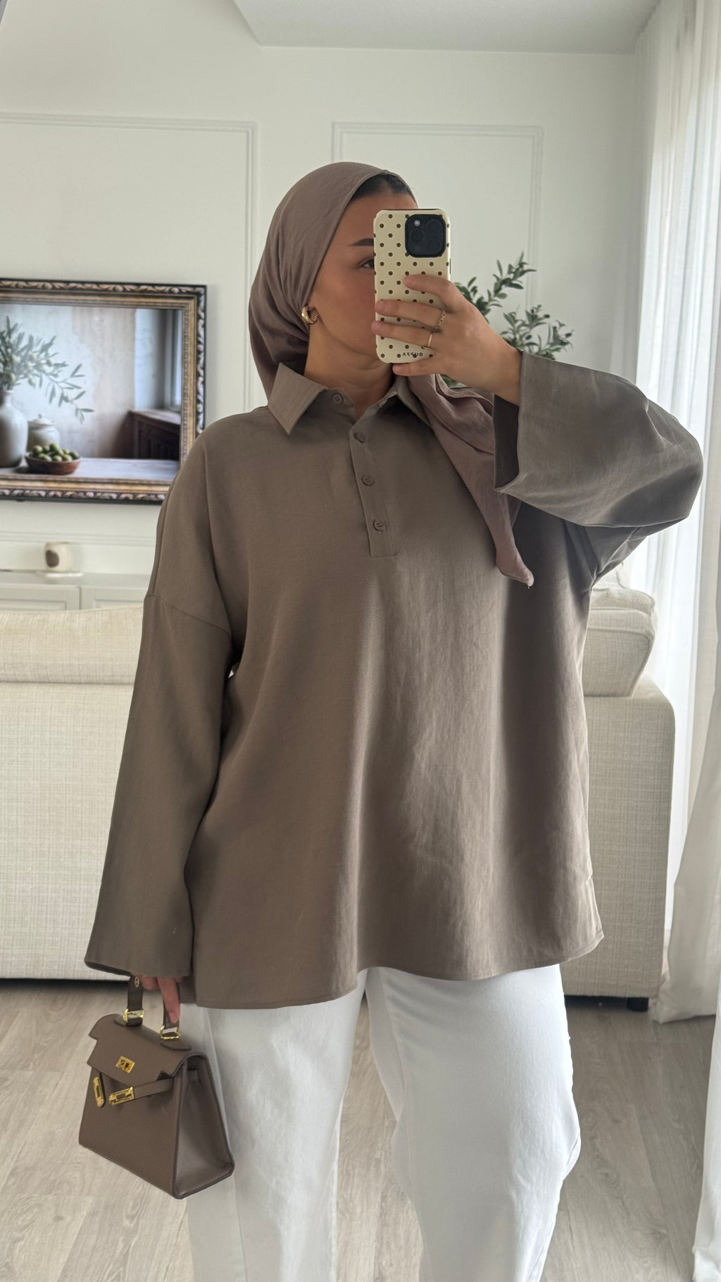 Polo Oversize | Taupe