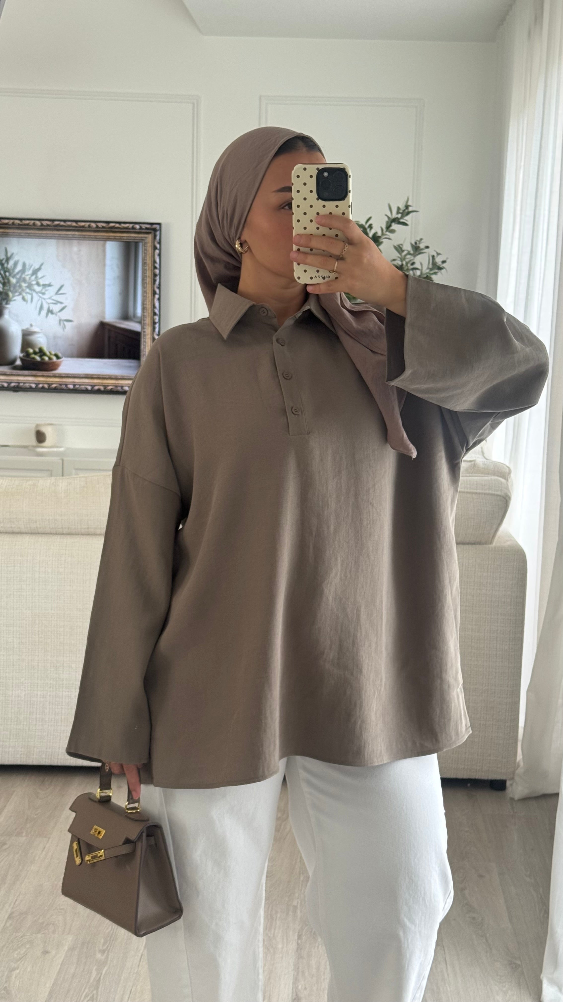 Polo Oversize | Taupe