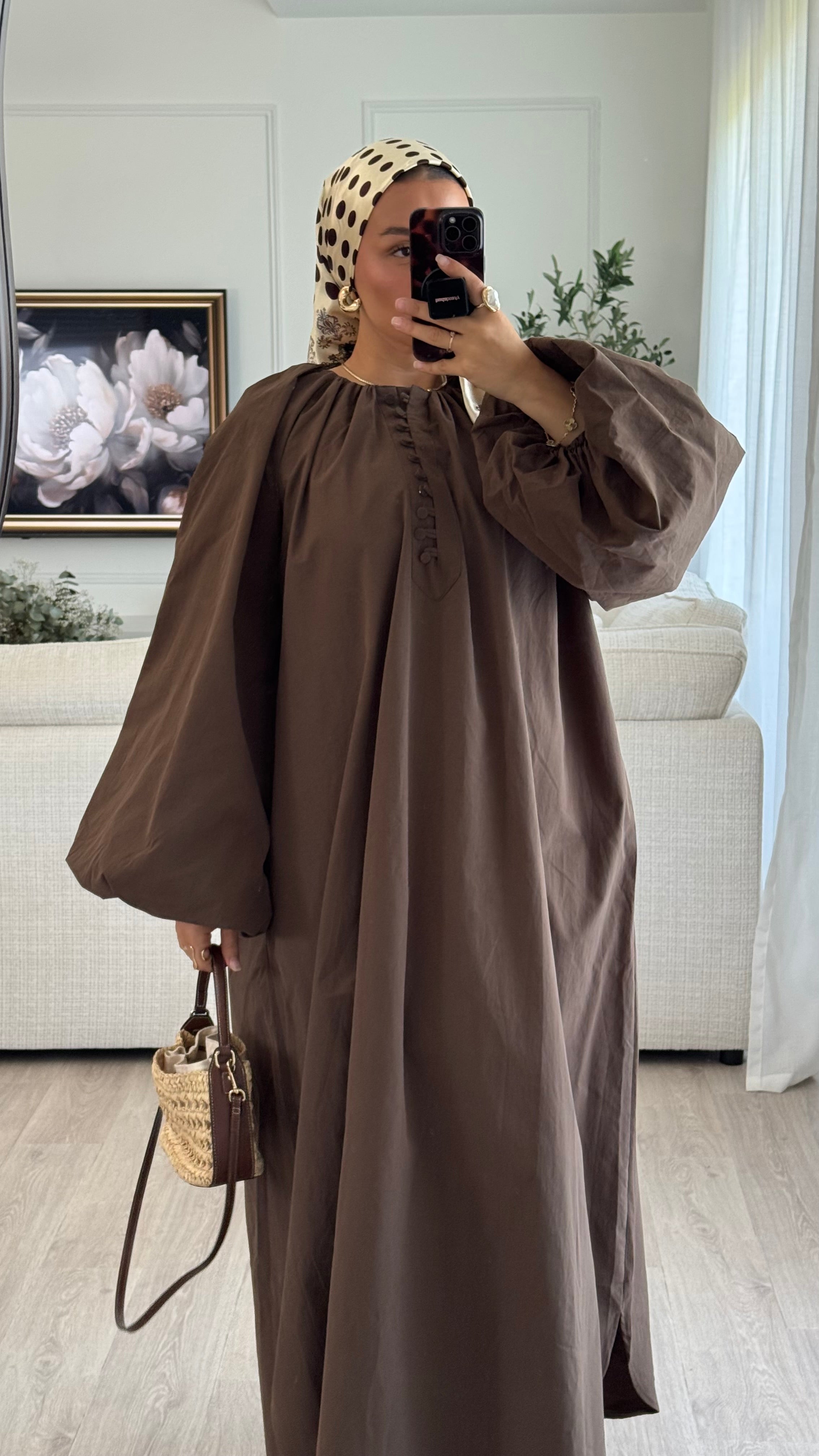 Robe 100% cotton | Chocolat