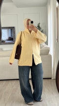 Gilet torsadée | Jaune beurre