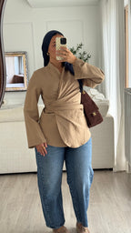 Chemise cache-coeur | Sable