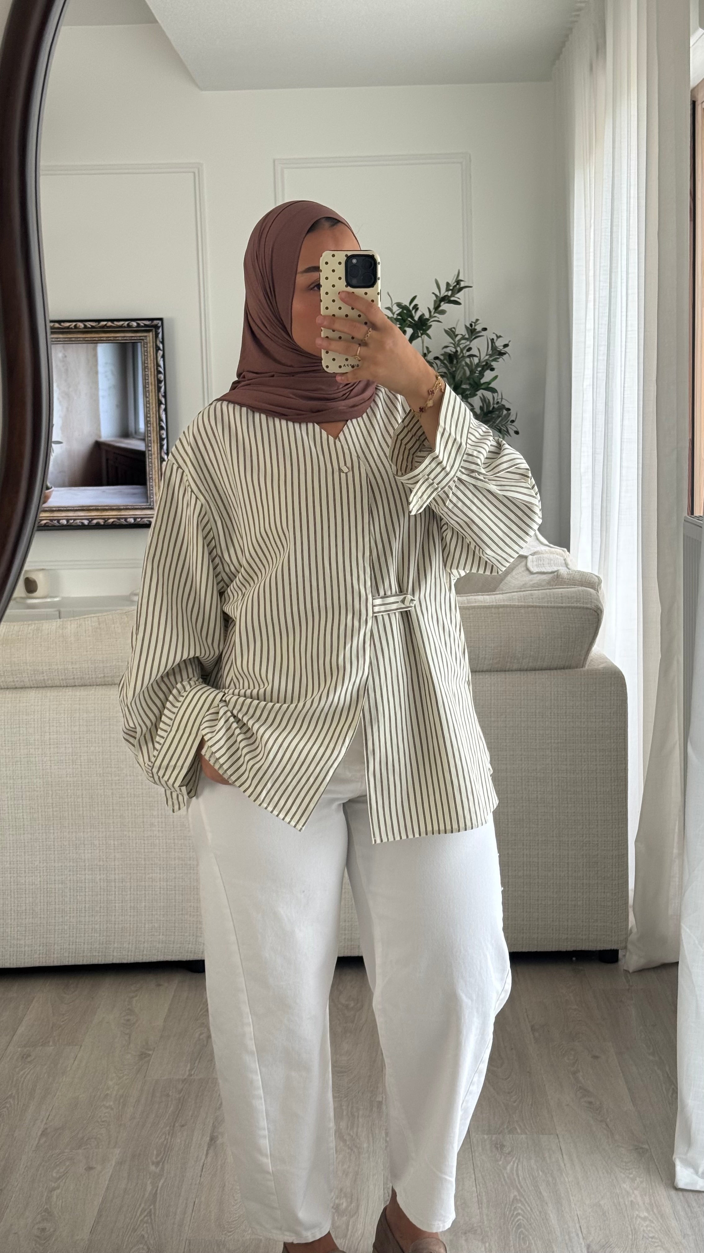 Chemise rayée | Terracota