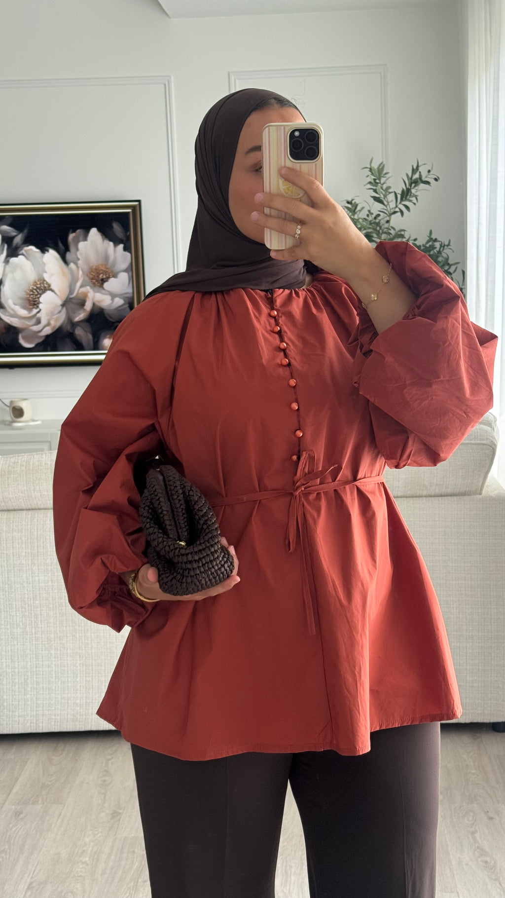 Blouse 100% cotton | terracota