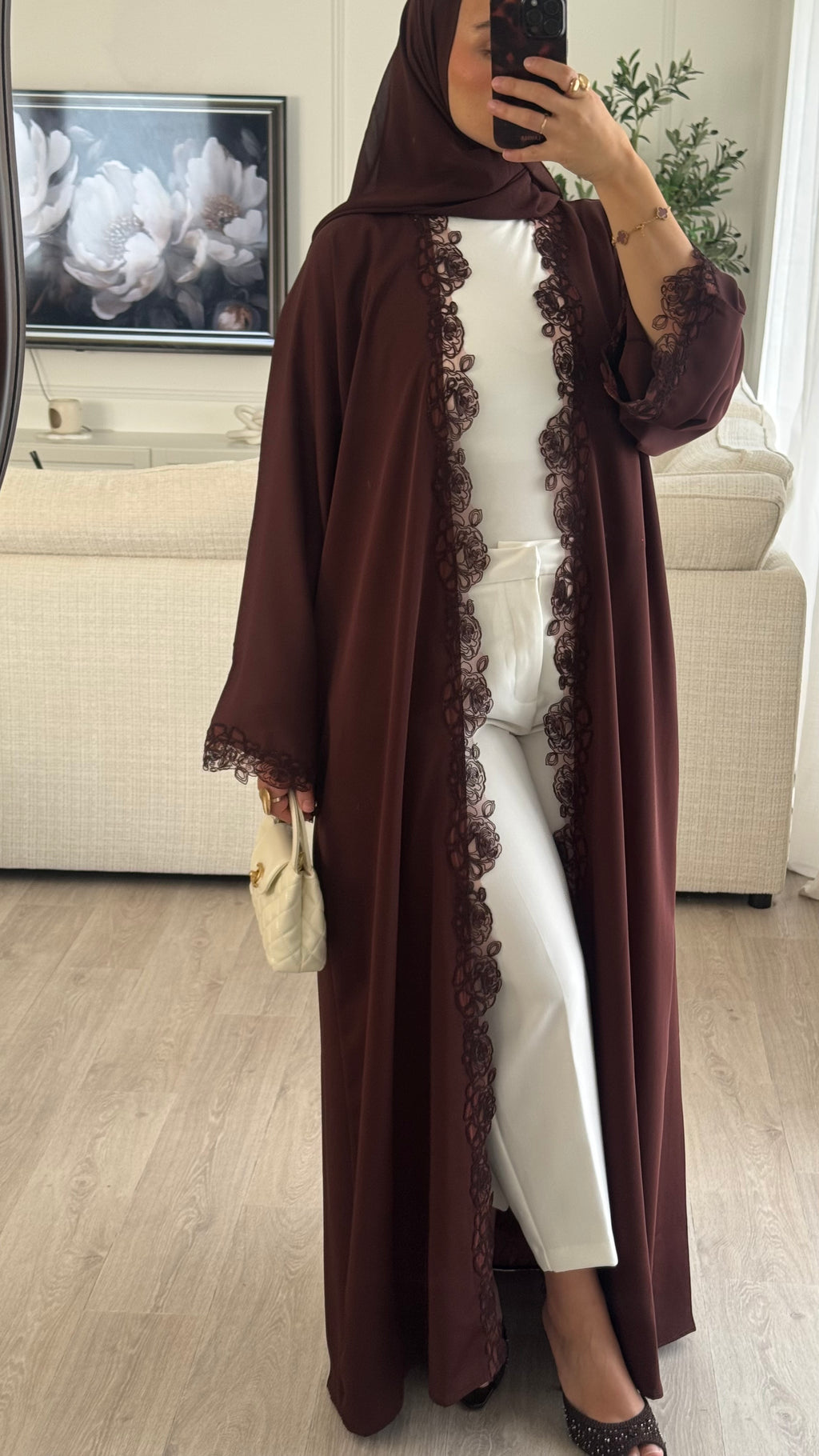Abaya Lace | Chocolat [Édition spéciale – Création Dubaï]