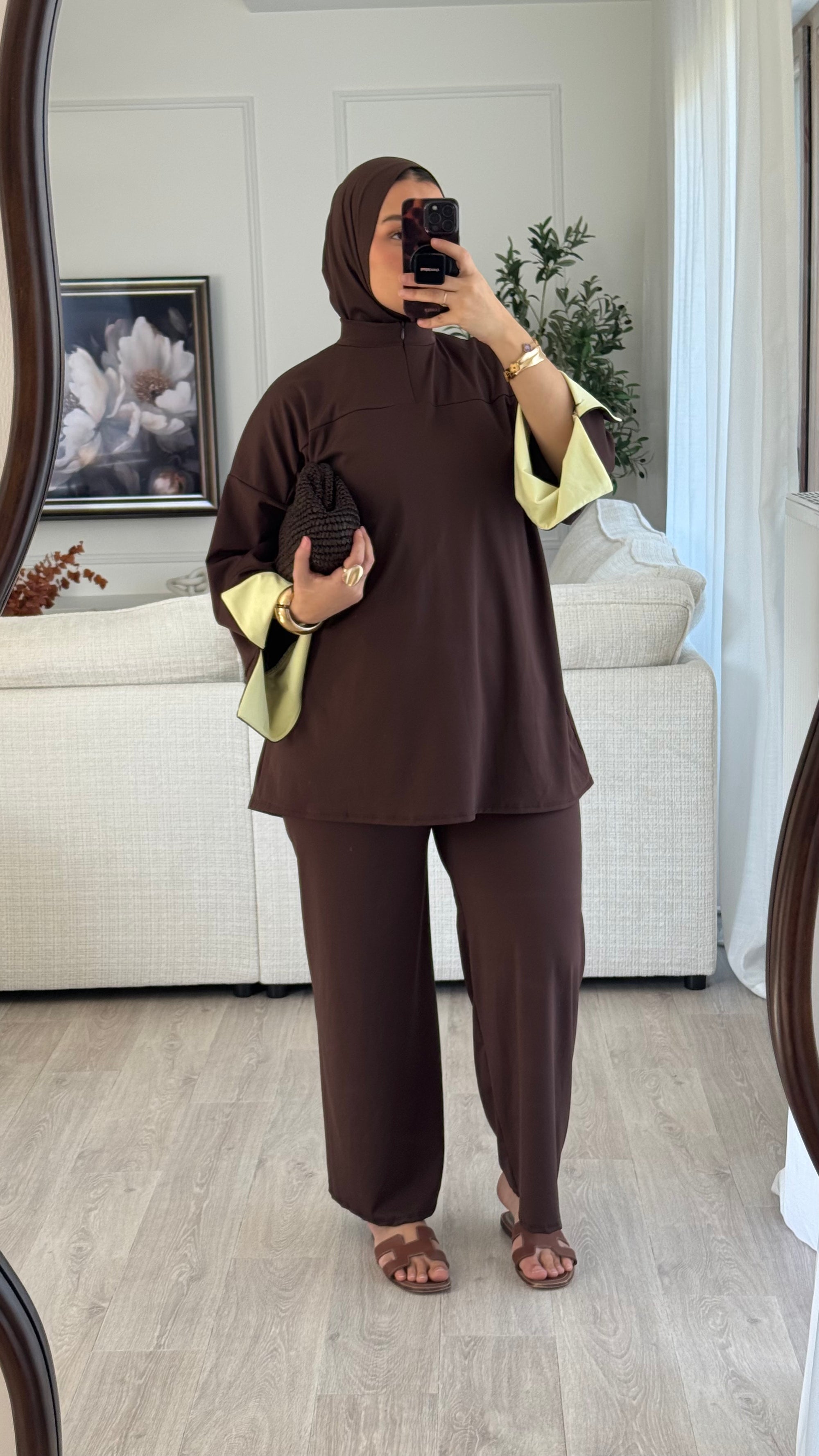 Burkini Lycia | Chocolat - Jaune