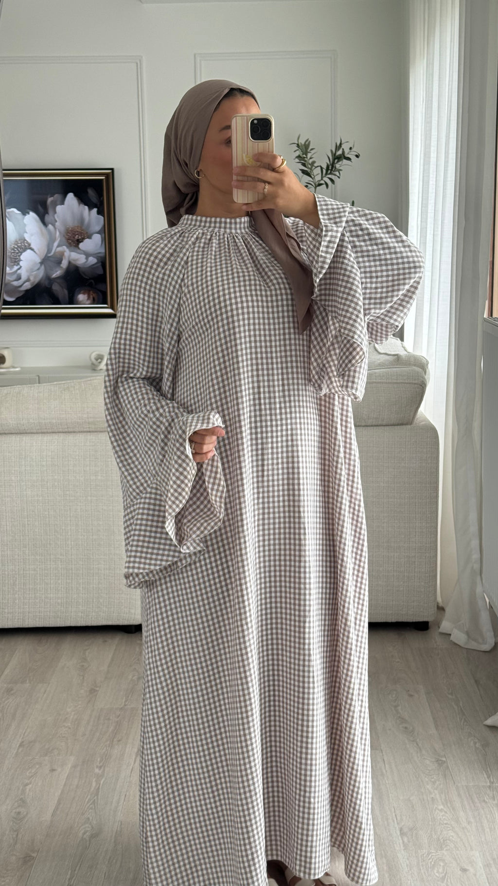 Robe Vichy | Taupe