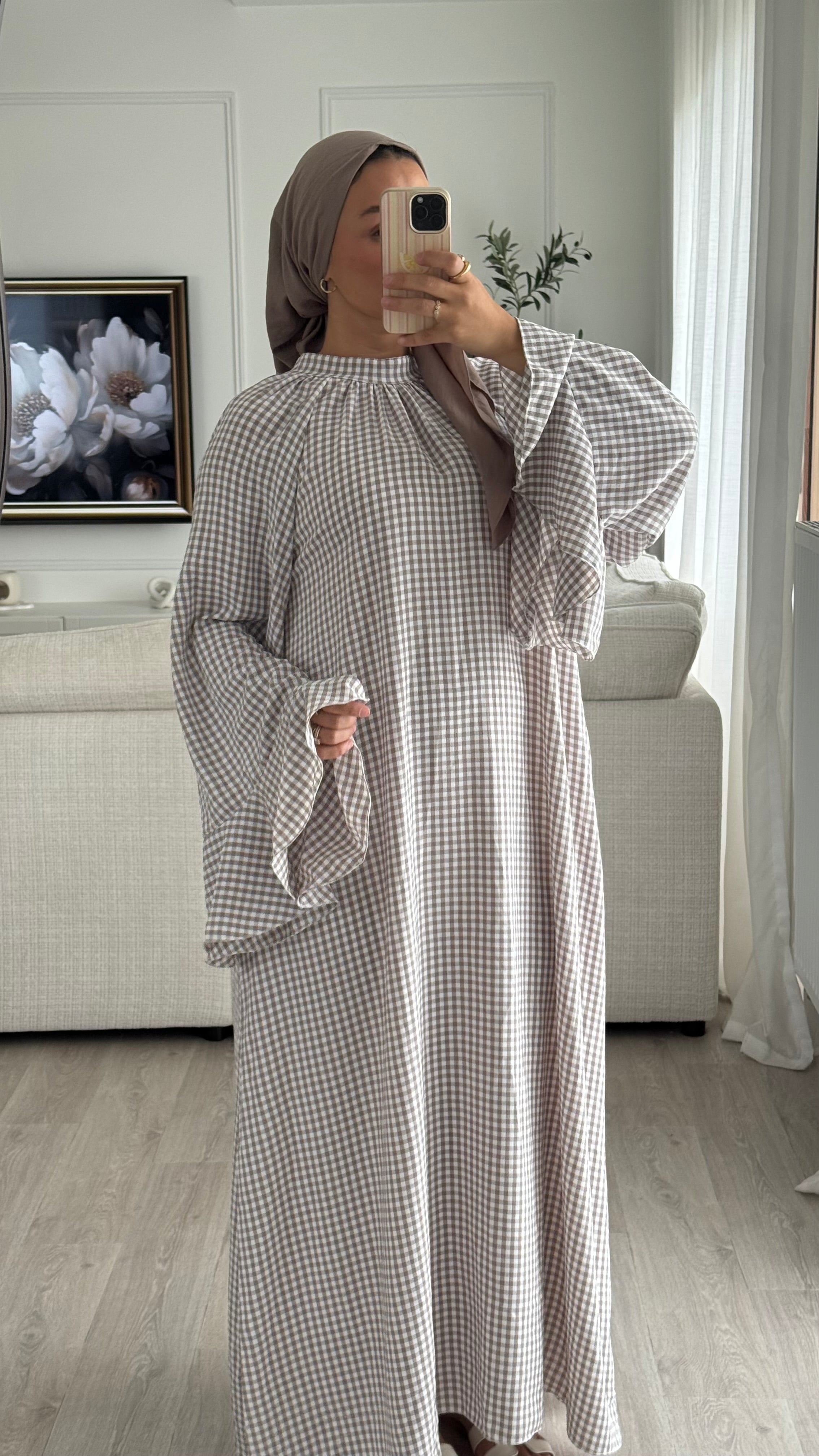 Robe Vichy | Taupe