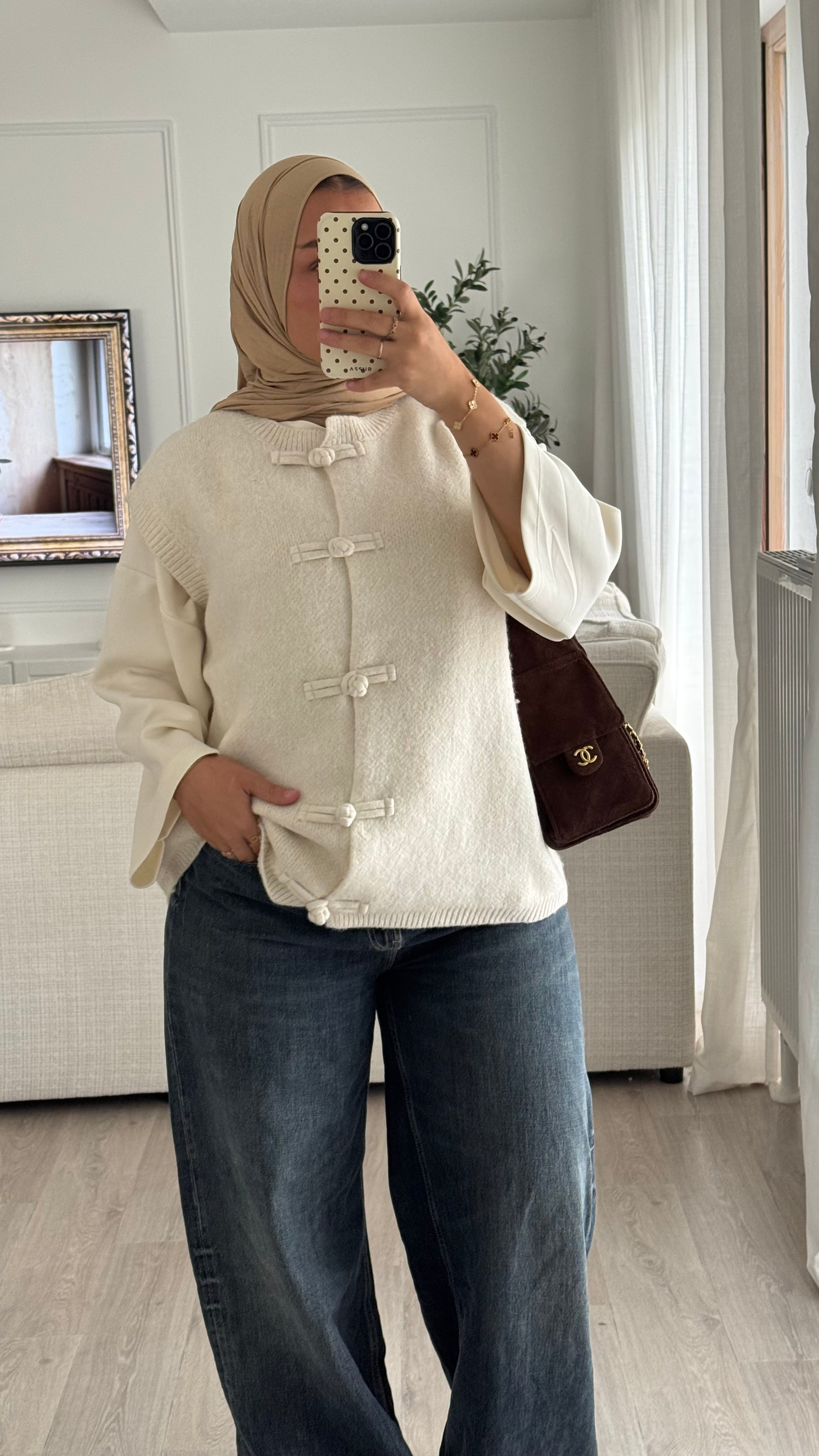 Gilet sans manches | Crème