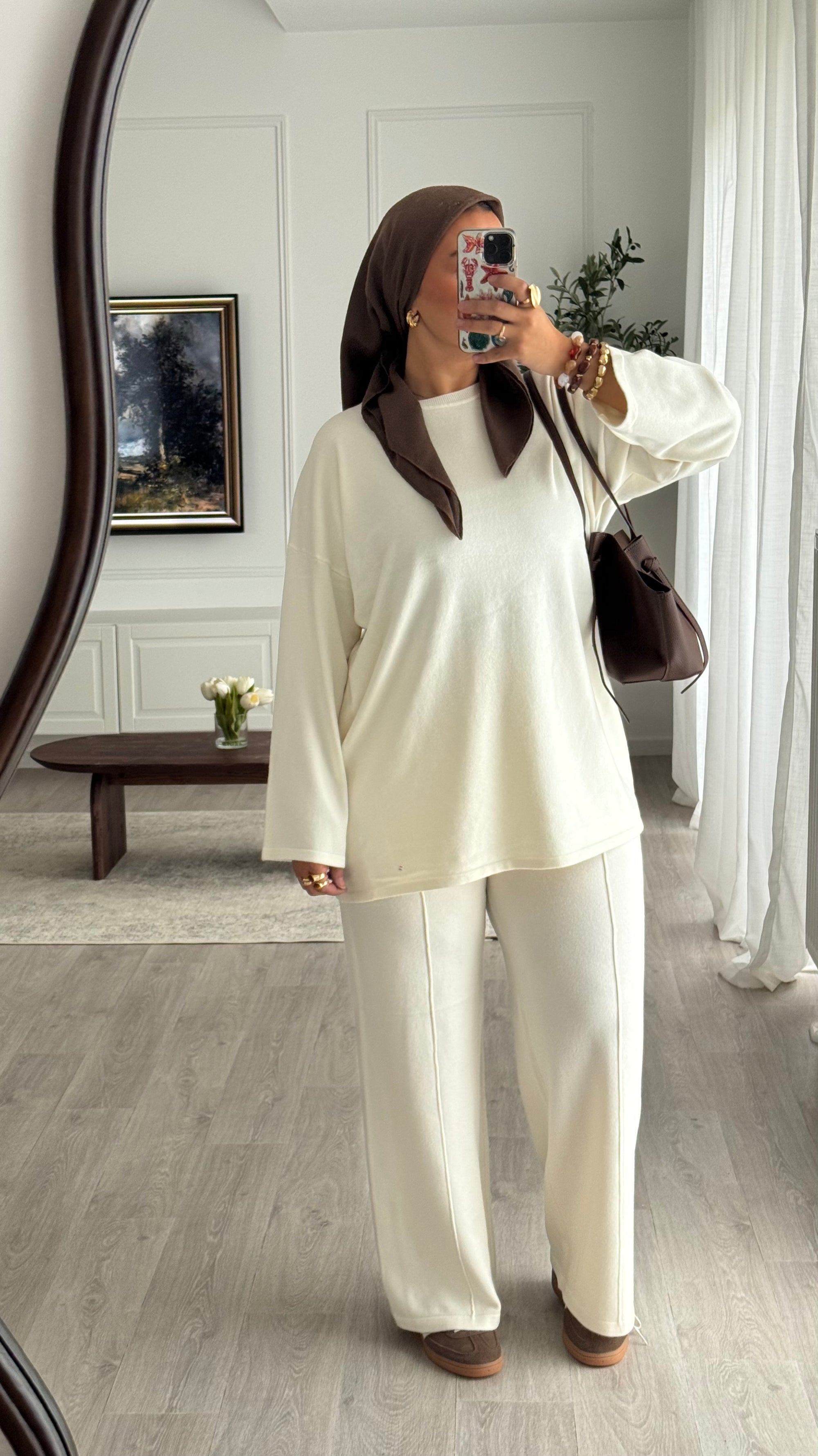 Ensemble en maille Elissa| Écru