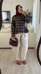Blouse Peplum | à Carreaux