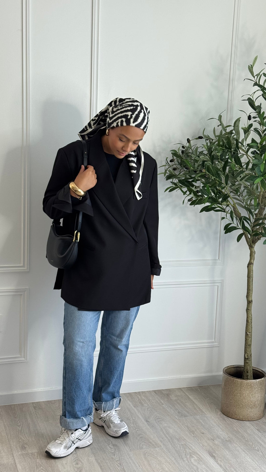 Blazer croisée oversize l Noir