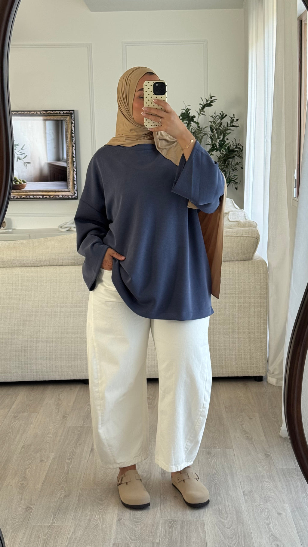 T-shirt Oversize en modal | Bleu jeans