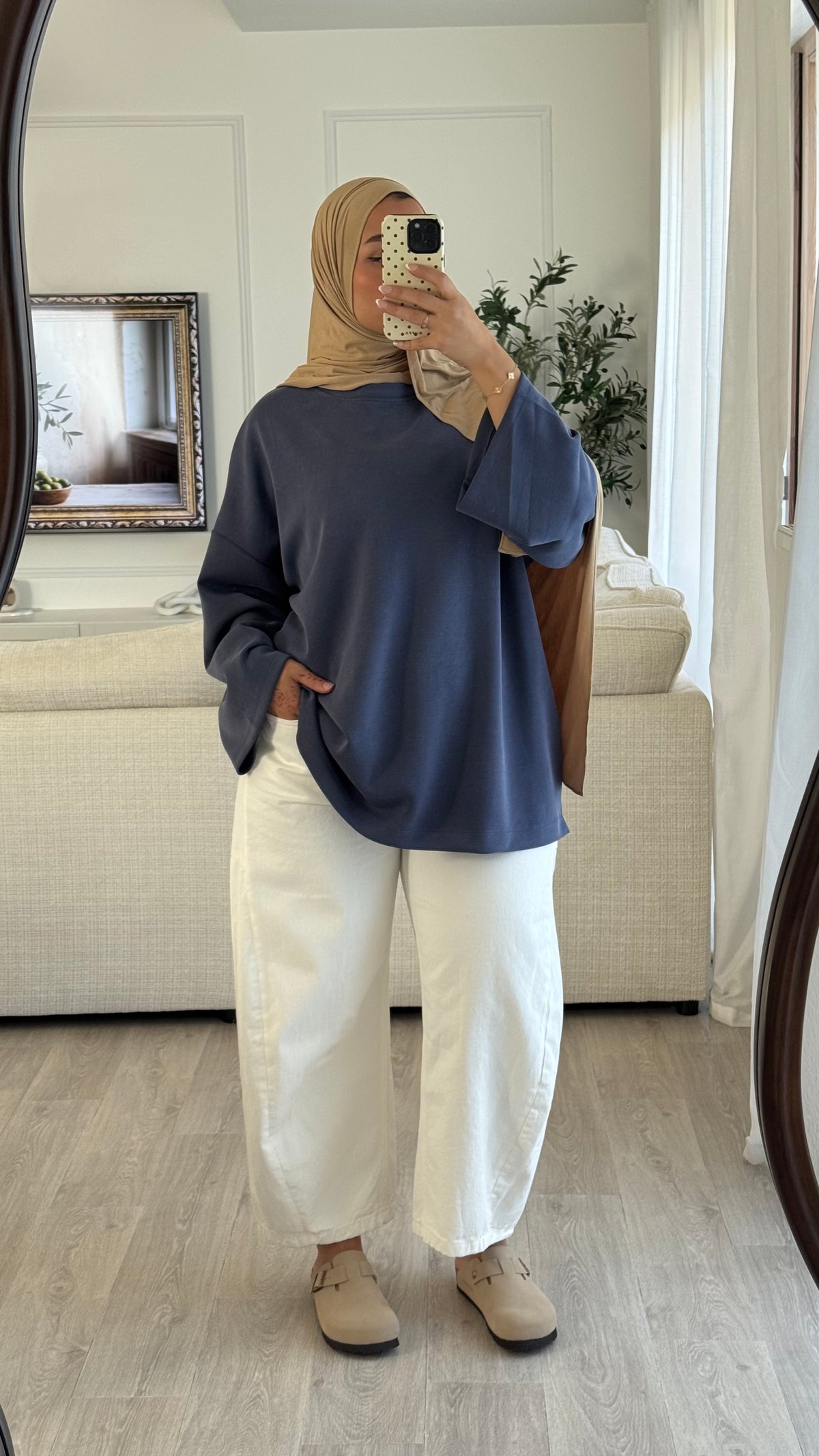 T-shirt Oversize en modal | Bleu jeans