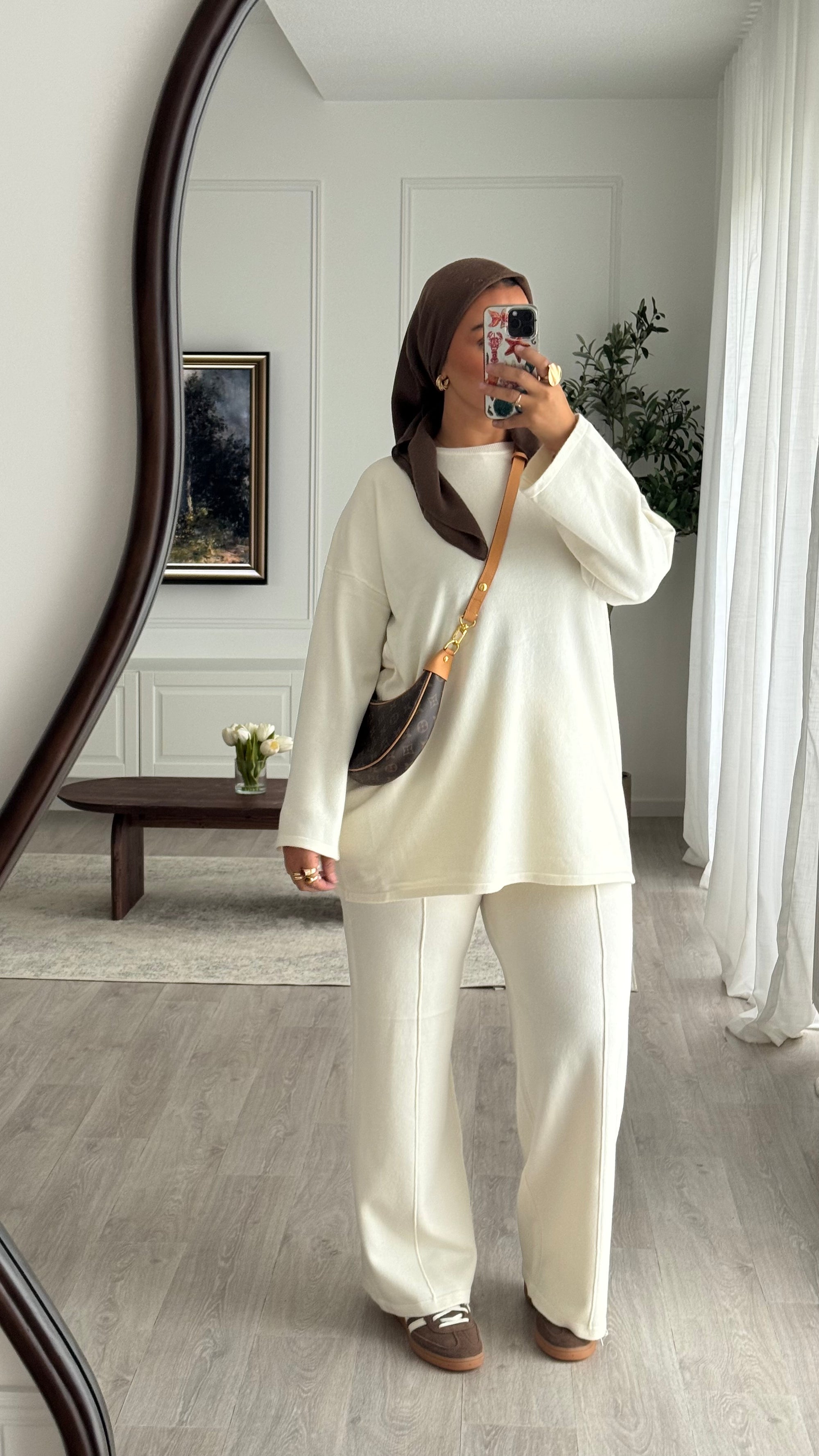 Ensemble en maille Elissa| Écru