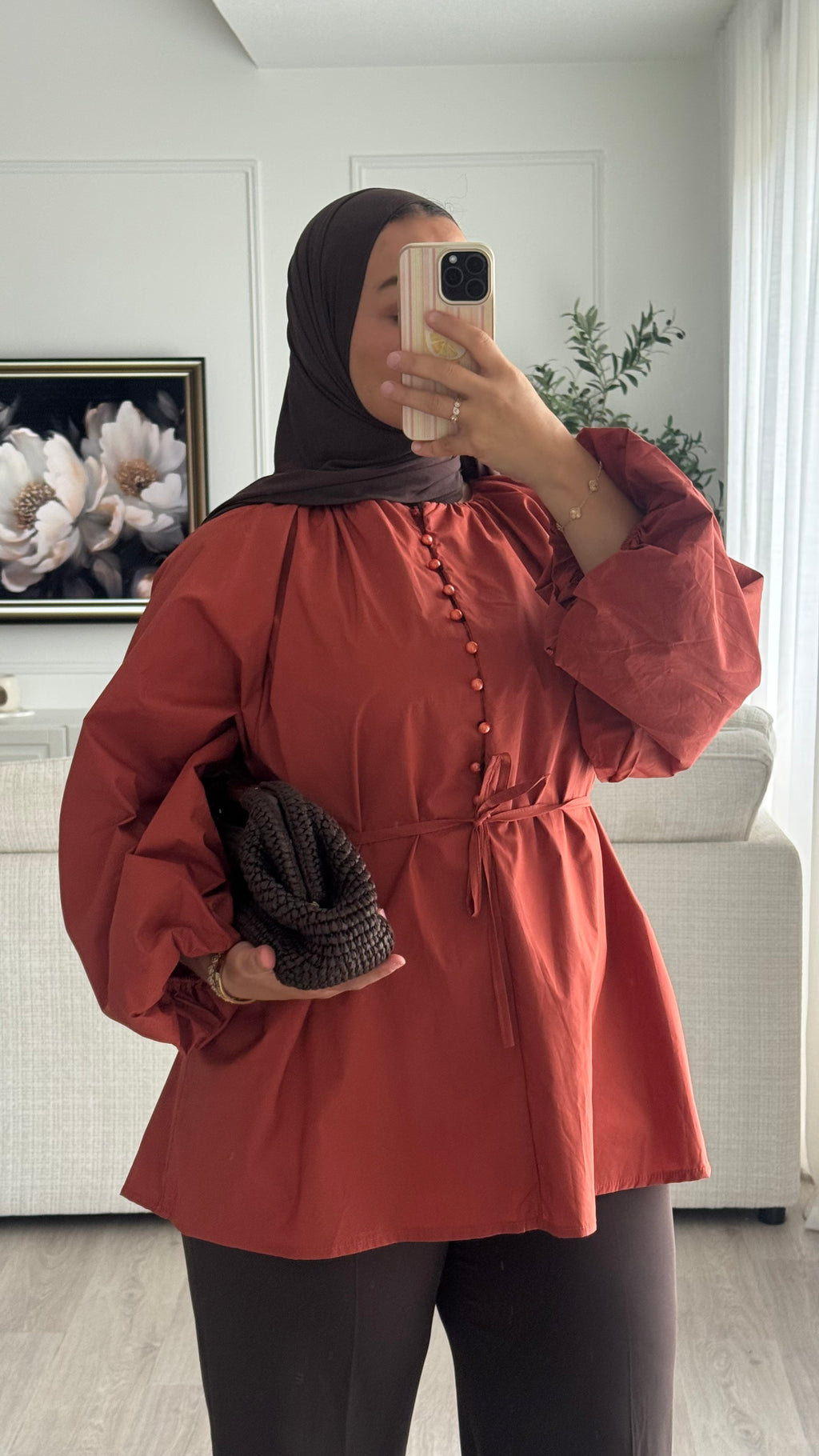 Blouse 100% cotton | terracota