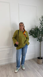 Pull Oversize l Vert olive