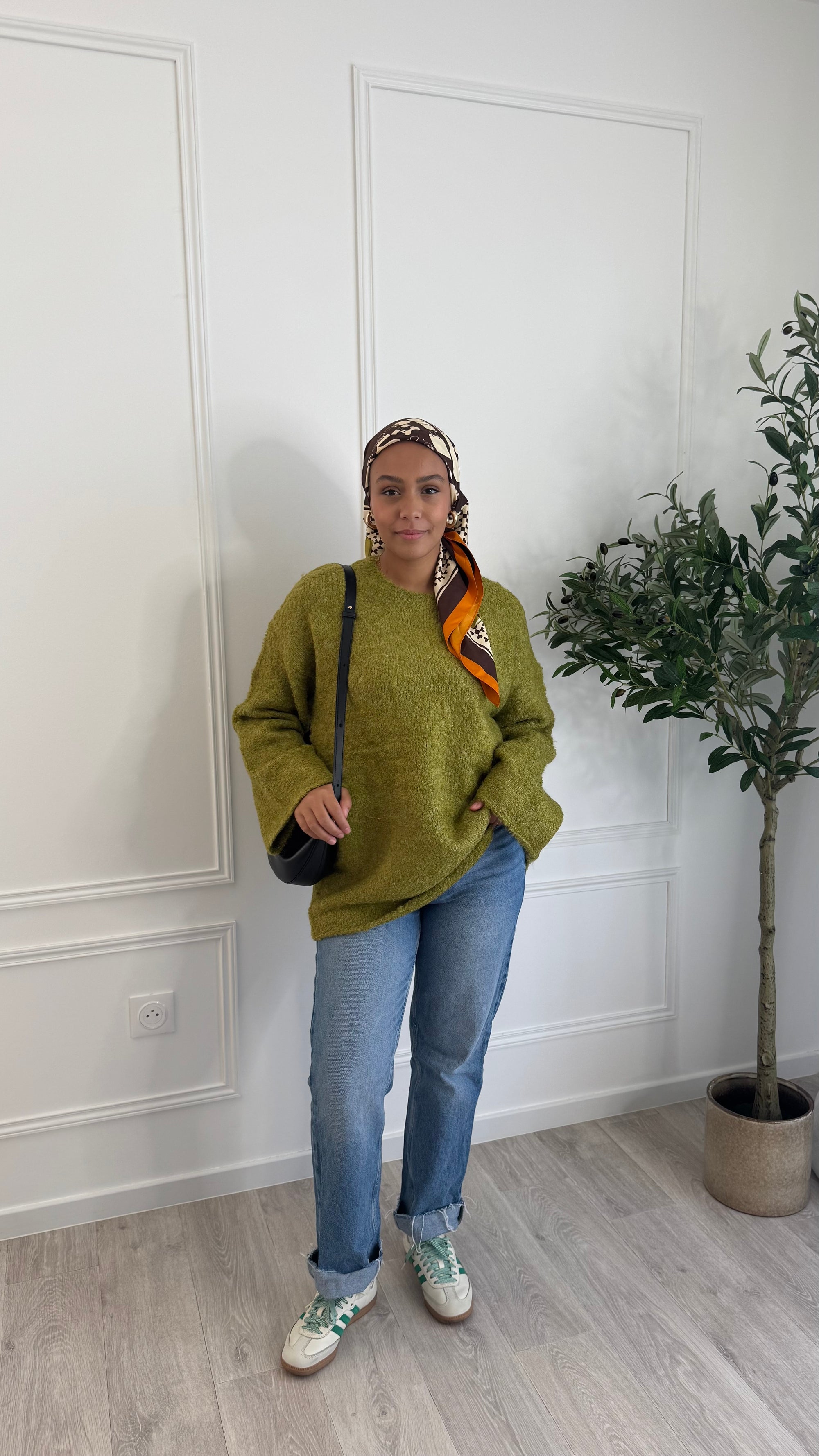 Pull Oversize l Vert olive