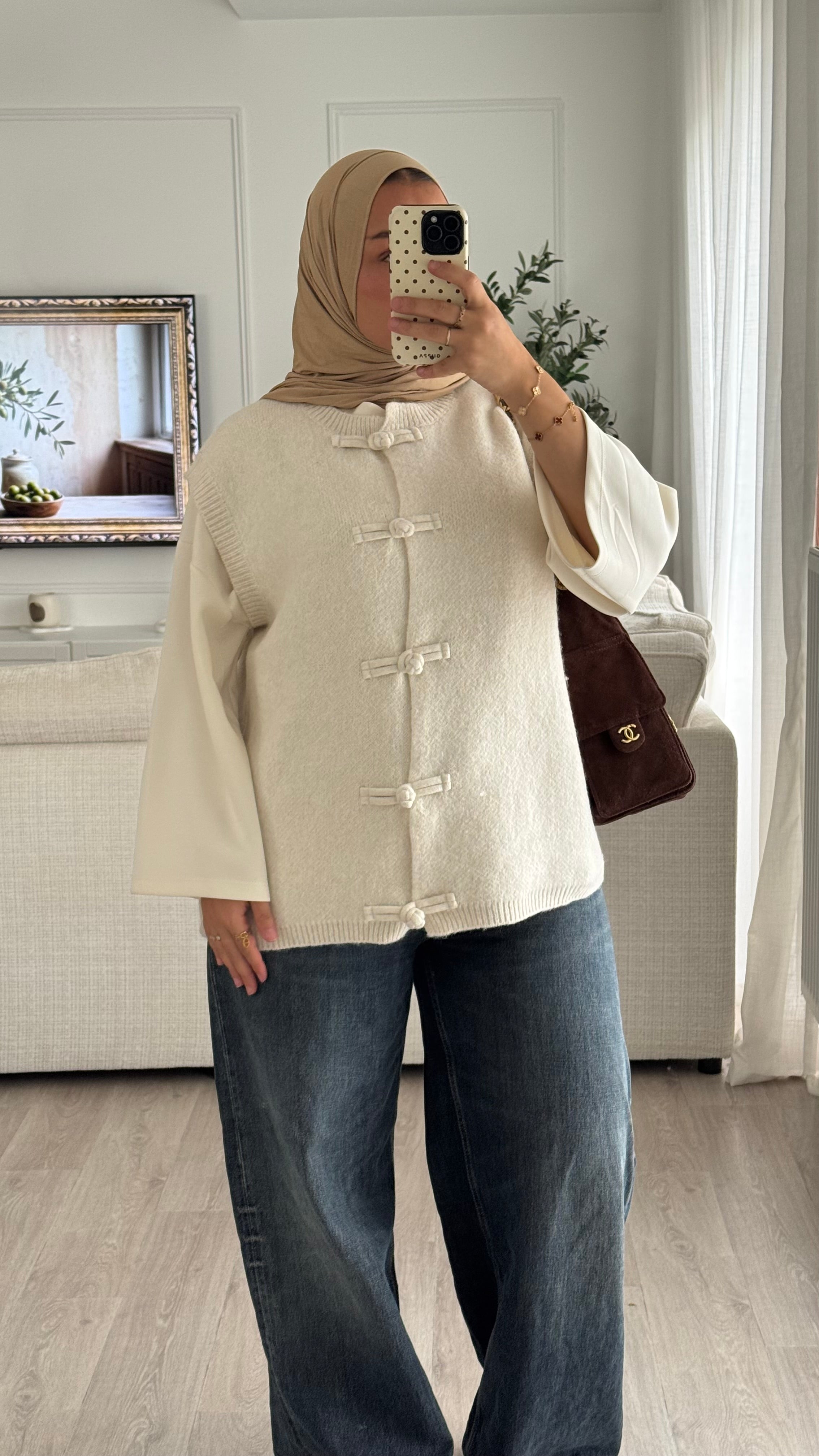Gilet sans manches | Crème