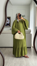 Robe à volant | Vert