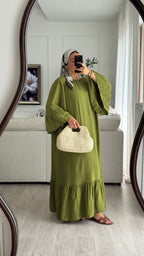 Robe à volant | Vert