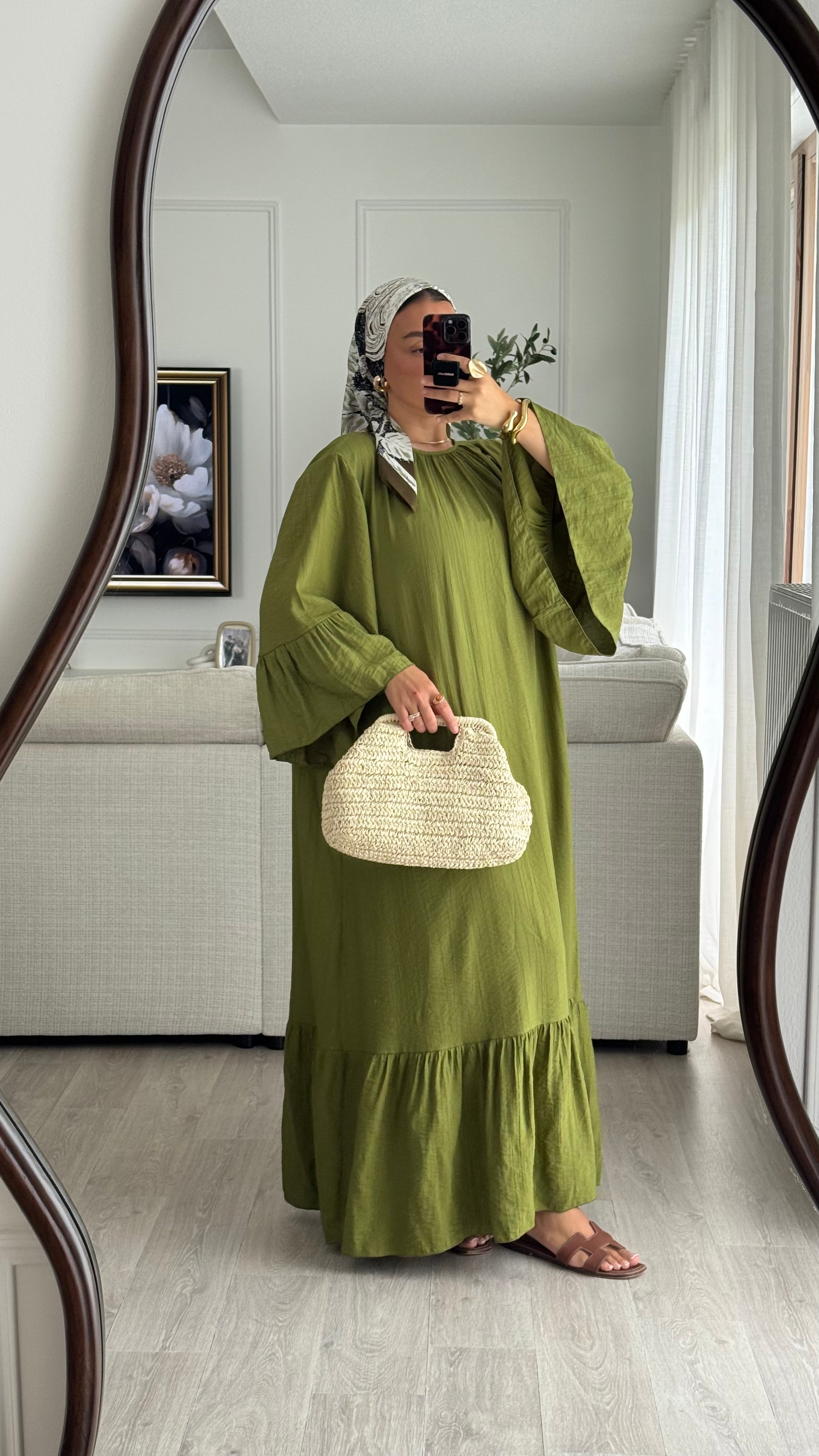 Robe à volant | Vert