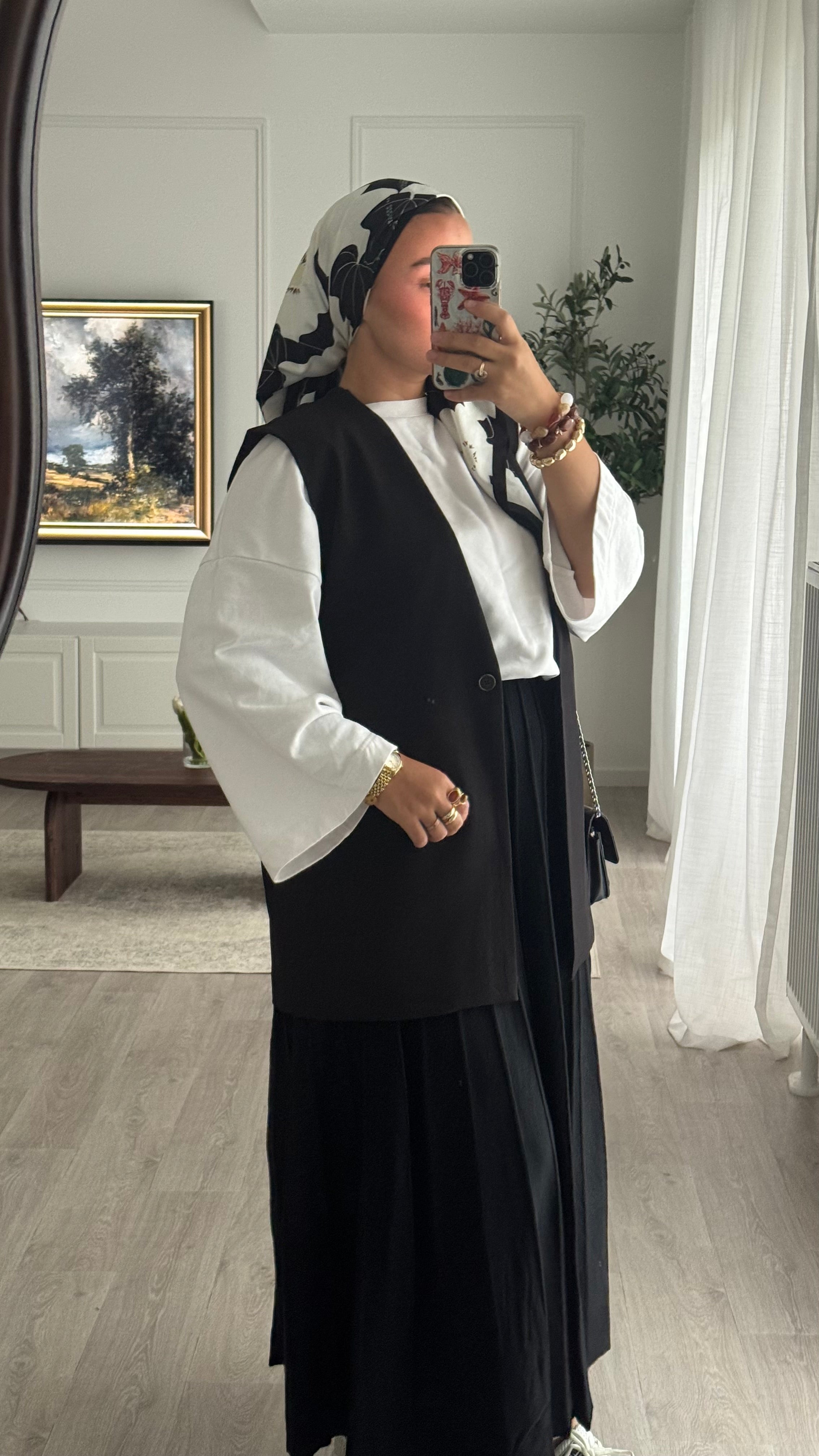 Aida sleeveless blazer | Black