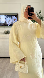 Robe brodée | Jaune