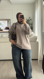 Pull Polo | Taupe