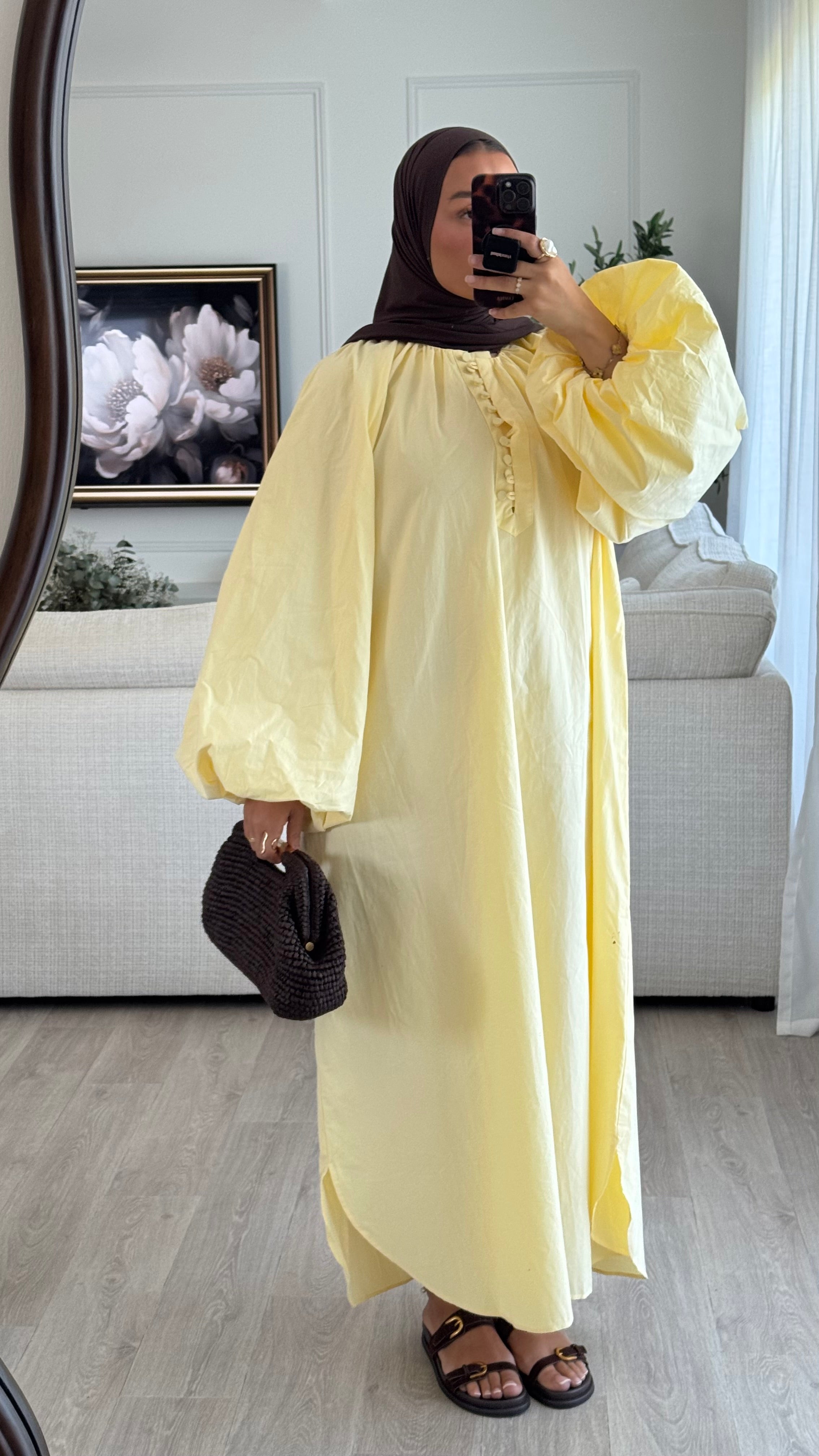 Robe 100% cotton | Jaune
