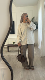 Gilet Cocoon | Beige chiné