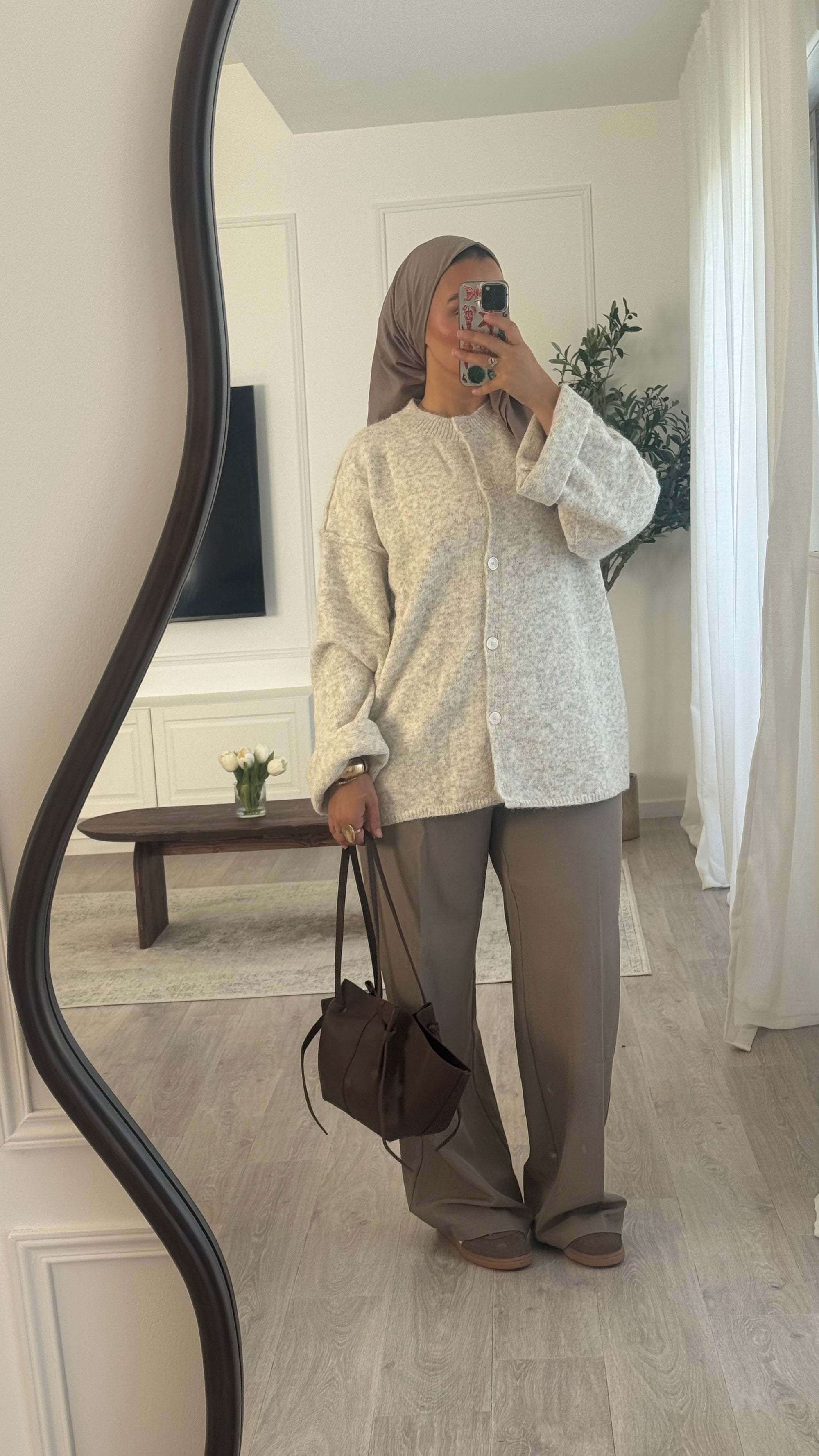 Gilet Cocoon | Beige chiné