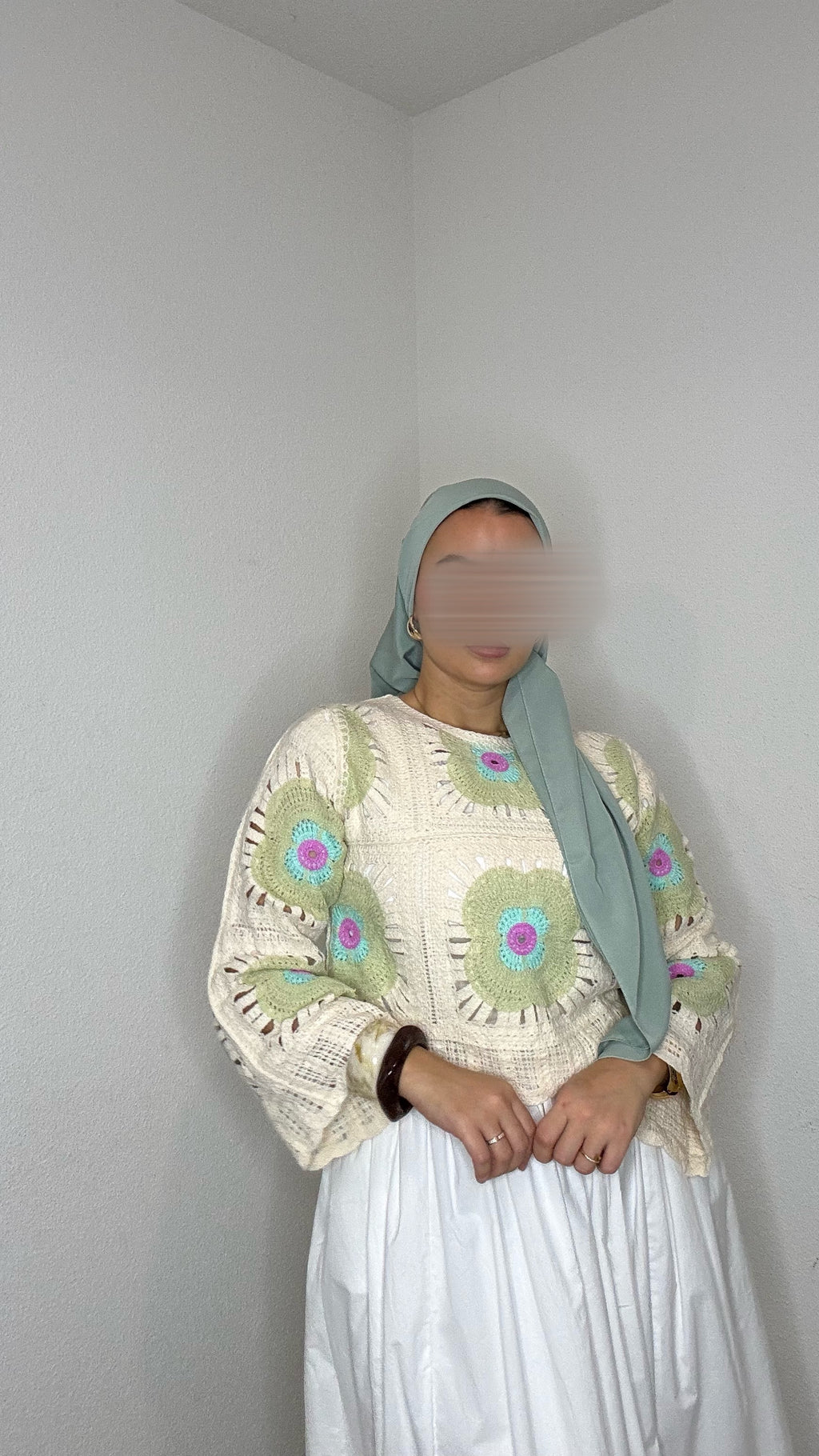 Haut en crochet pastel