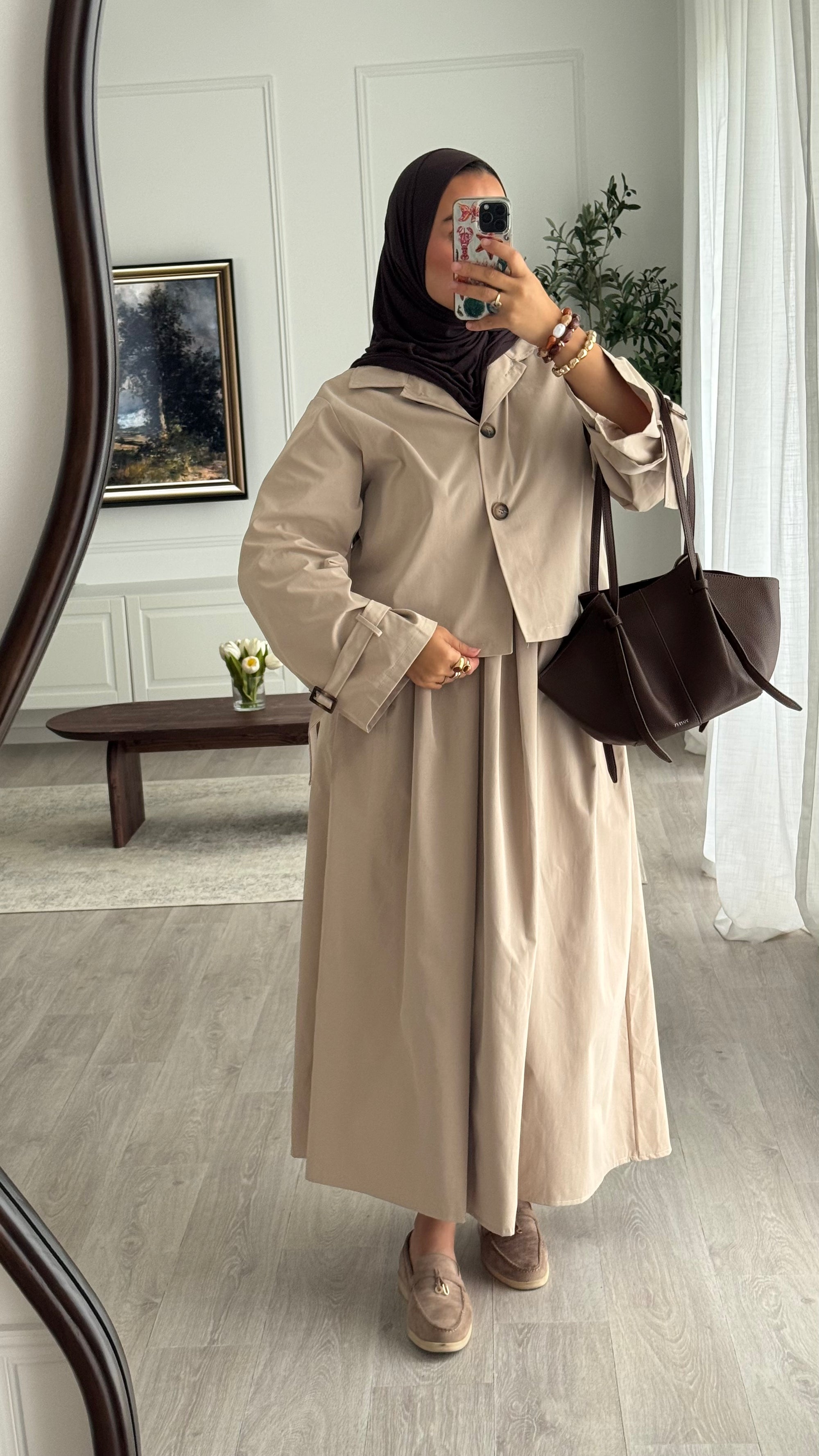 Ensemble jupe Trench | Beige