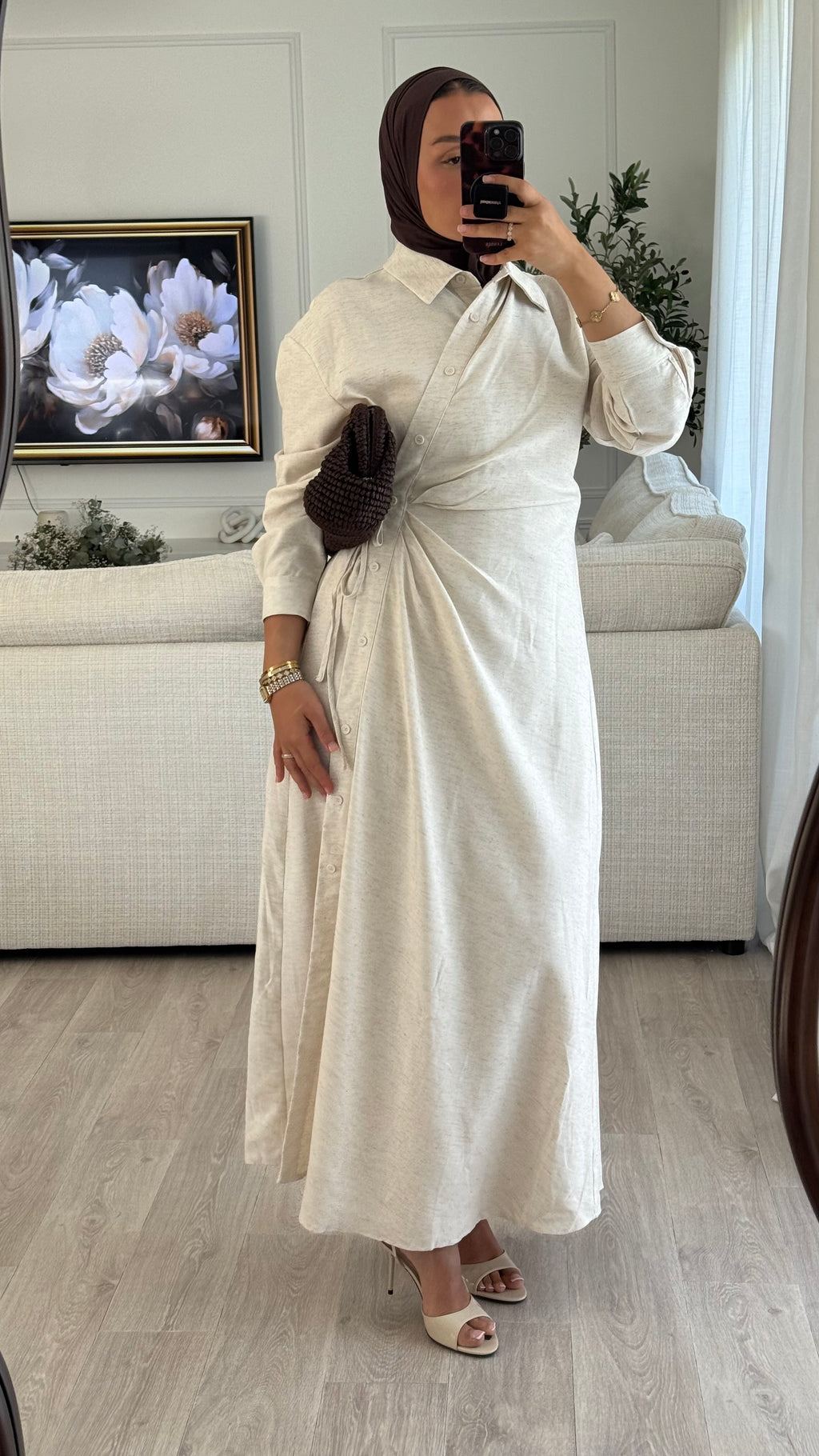 Robe lin Yara | Beige