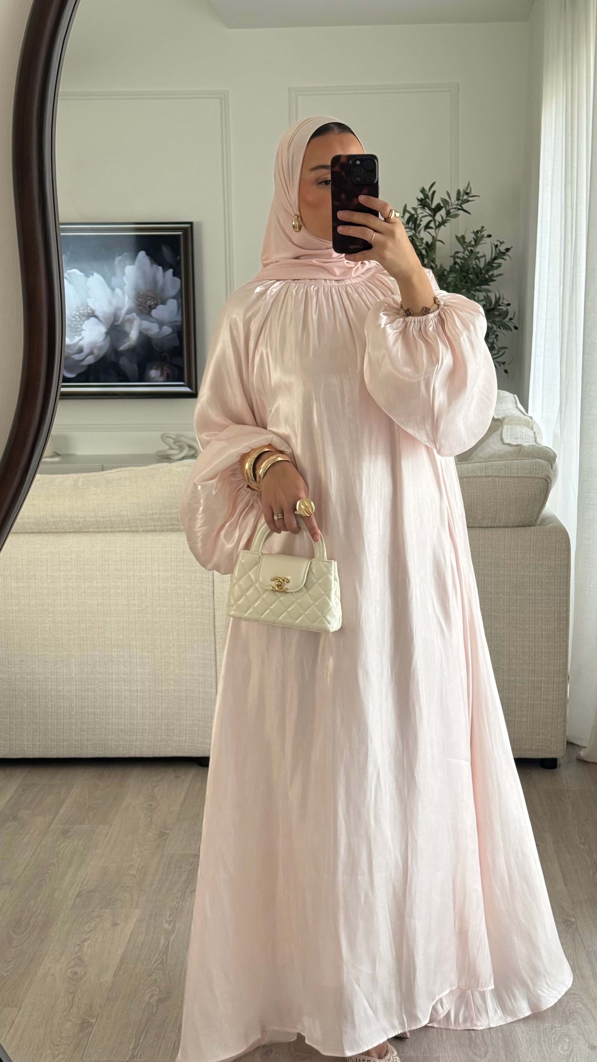 Robe Qamar | Baby pink